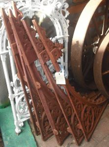 C1880's Cast Iron Verandah Corner Lacework Brackets