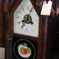C1860's American Jerome & Co 30 Hour Steeple Mantel Alarm Clock
