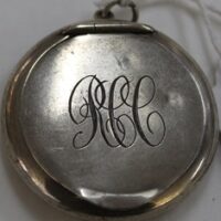 C1890's - 1900's Sterling Silver Photographic Locket Necklace