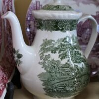Vintage Green Adams Coffee Pot
