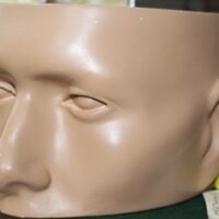 Mid Century Aluminium Head Planter