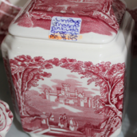 Vintage Masons Pink Vista Ginger Jar