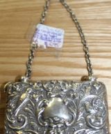 C1906 Birmingham Sterling Silver Finger / Chatelaine Purse