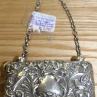 C1906 Birmingham Sterling Silver Finger / Chatelaine Purse