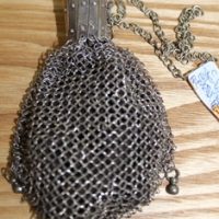 C1930's Sterling Silver Elephant Mesh Purse