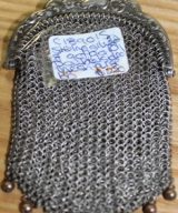 C1890's Sterling Silver & 9ct Gold Mesh Purse