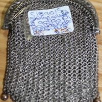 C1890's Sterling Silver & 9ct Gold Mesh Purse
