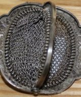 C1890's Sterling Silver & 9ct Gold Mesh Purse