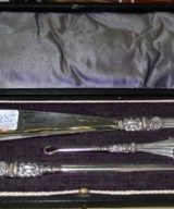 C1910 Sterling Silver Birmingham Button Hook & Shoe Horn Set