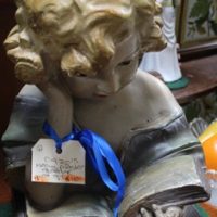 C1920's Plaster Statue of Girl