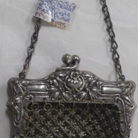 C1890's .830 German Silver Mesh Purse